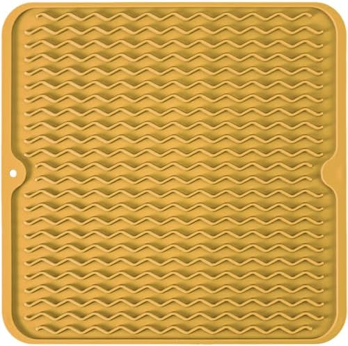 Silicone Dish Drying Mat, Non-Slip Easy Clean Sink Mat by MODENGKONGJIAN