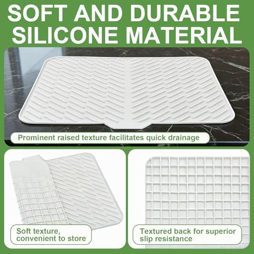 Silicone Dish Drying Mat for Kitchen Counter - Image 3