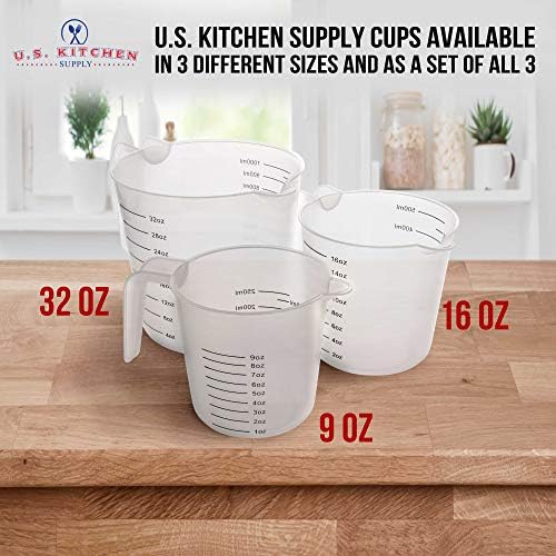 U.S. Kitchen Supply Plastic Measuring Cups - 16 oz - Image 6