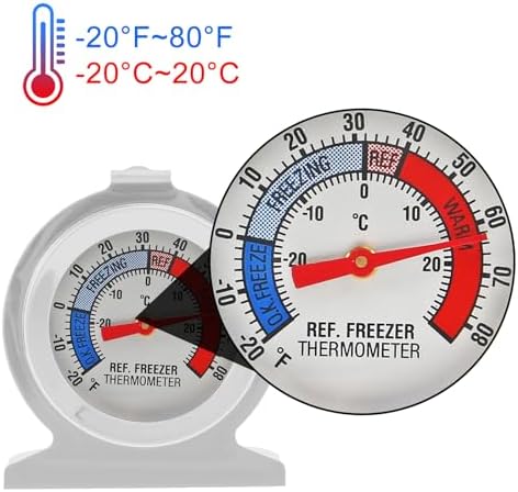 2 Pack Refrigerator Freezer Thermometer -30~30°C/-20~80°F - Image 4