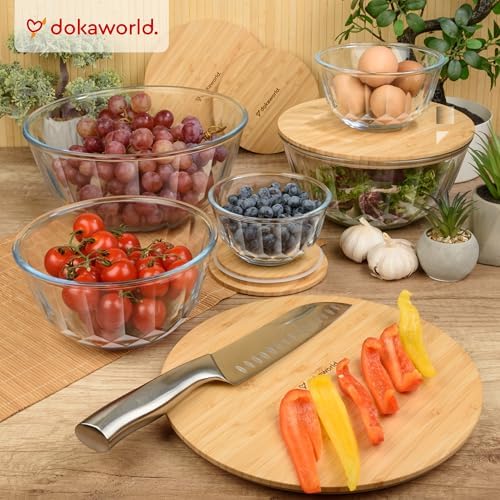 Large Stackable Glass Mixing Bowls - Image 2