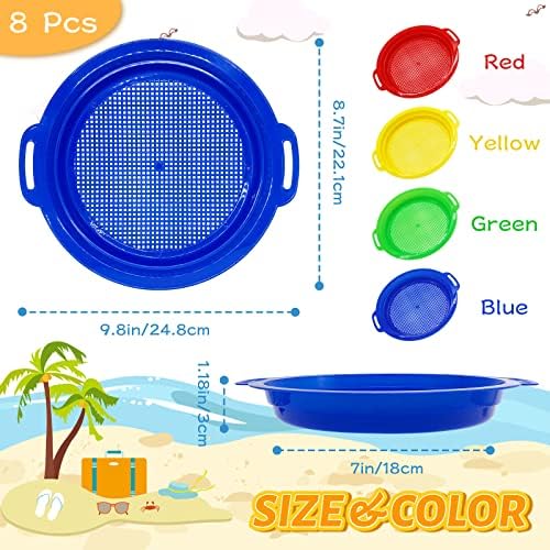OJYUDD 8 Pack Plastic Sand Sieves - Image 2