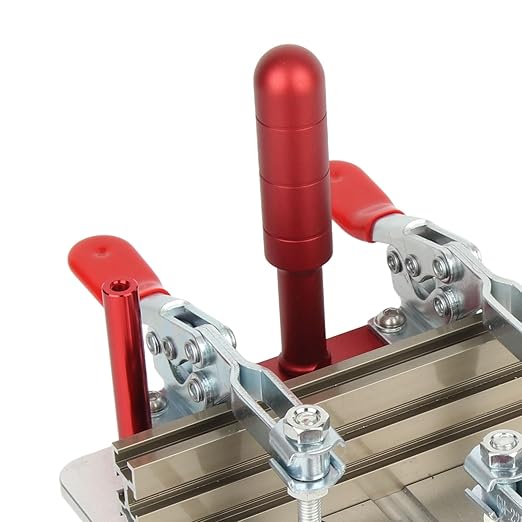 Coping Sled, High Security 144 5 Mm Maximum Clamping Width Aluminum Alloy 0 48 Mm Clamping Range Clean Cutting Milling Table Coping Sled for Carpentry