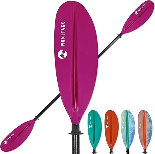 Kayak Paddle Premium Carbon Fiber Paddle with Reinforced PP + Fiberglass Blade, Floating Adjustable Kayaking Oars, 3 Piece, 220-240 cm/86-94 Inches, 240-260 cm/94-102 Inches