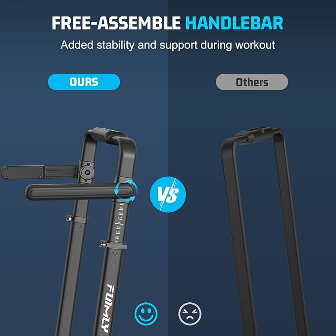 Walking Pad Treadmill with Desk Workstation, 10% Incline Foldable Treadmill with Handrail, 300lbs Capacity, 3 Control Methods, 8 in 1 Folding Treadmills for Home Office