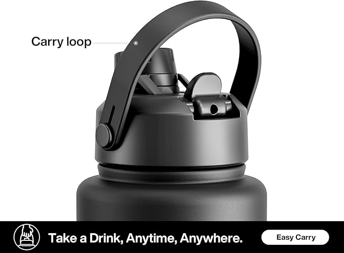 40 oz Insulated Water Bottle with 2-in-1 Straw and Spout Lid, Keep Cold 24H, Leak-Proof, BPA-Free, Double Wall Stainless Steel Water Bottle for Sports, Gym, Travel, and School (Butterfly Waltz)