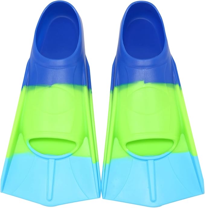 Kids Swim Fins,Short Comfortable Flippers for Lap Swimming and Training for Child,Girls,Boys,Beginners