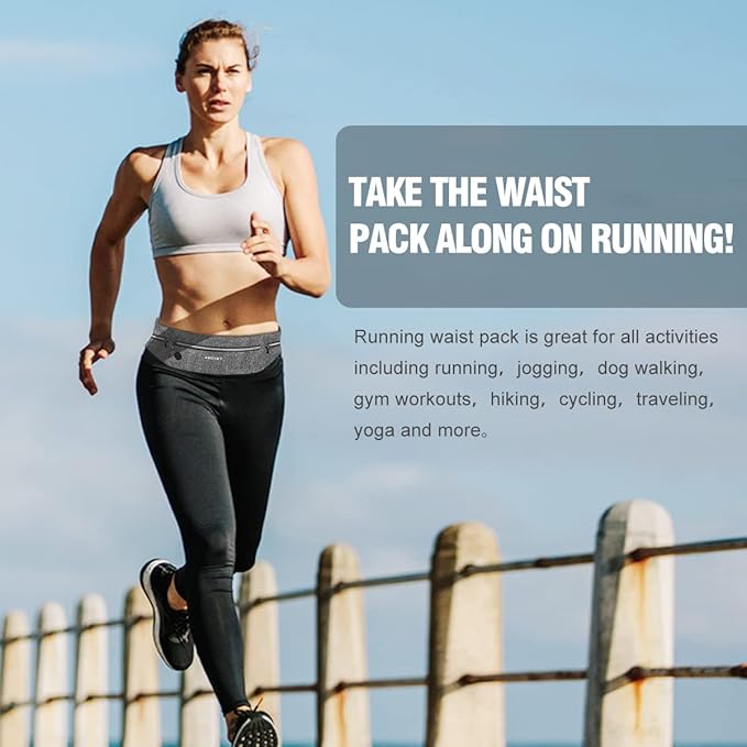 Running Belt for Men/Women - Fanny Pack for iPhone 15/14/13/12 Pro Max Plus Samsung Google Ultra Light Running Waist Pack Phone Holder for Jogging, Walking, Cycling, Workout