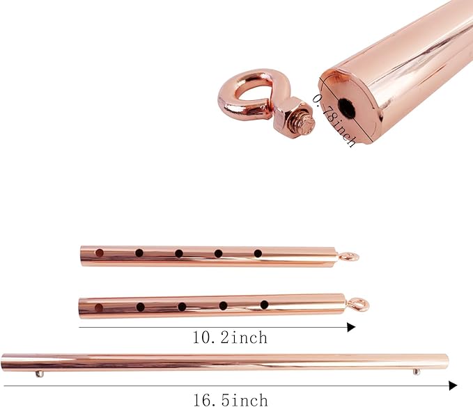 Spreader Bar Heavy Duty Expandable Rose Gold Stainless Steel Bar, Yoga Training Fitness Gear, Workout Bar,Home Gym Kit