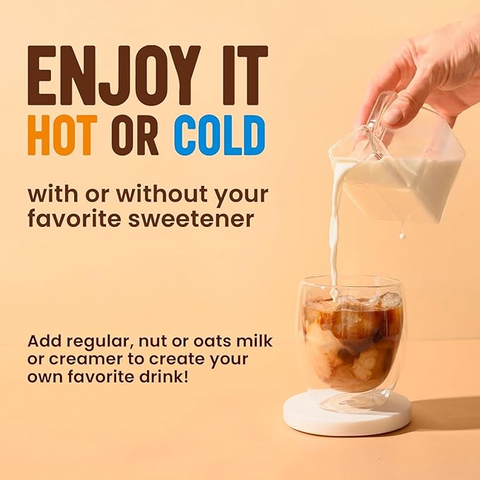 Immunity Mushroom Coffee (60 Servings) Mental Focus Plus Wellness Boost for Immune System Support - Chaga, Reishi & Vitamins C, D3, and Zinc, Mixed with Gourmet 100% Arabica Instant Coffee