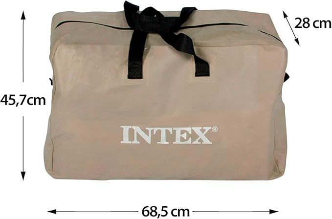 INTEX Challenger Inflatable Kayak Series: Includes Deluxe 86in Kayak Paddles and High-Output Pump – SuperStrong PVC – Adjustable Seat with Backrest – Removable Skeg – Cargo Storage Net