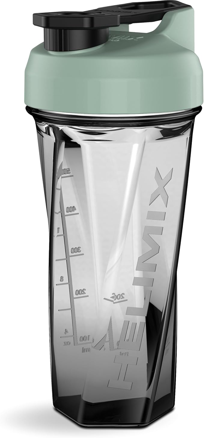 HELIMIX 2.0 Vortex Blender Shaker Bottle Holds upto 28oz | No Blending Ball or Whisk | USA Made | Portable Pre Workout Whey Protein Drink Shaker Cup | Mixes Cocktails Smoothies Shakes | Top Rack Safe
