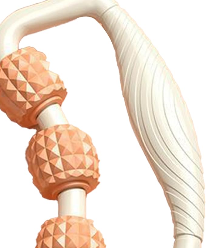 HEEPDD 9 Wheels Muscle Roller, Leg Massager Muscle Relaxation Stretching Roller Foam Roller Deep Tissue Massager for Thigh Arms Leg Waist (Orange)