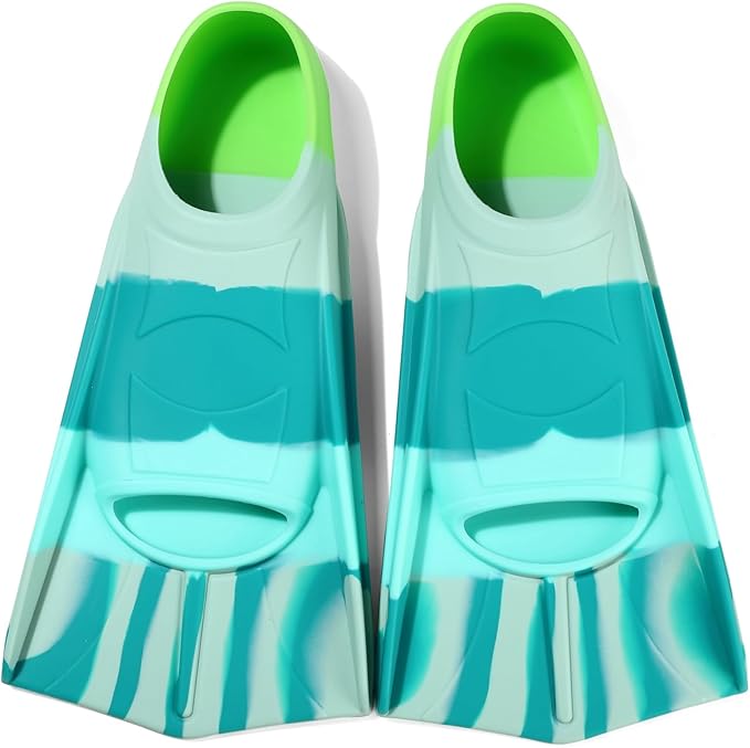 Kids Swim Fins,Short Kids Fins Youth Swimming Flippers for Lap Swimming Training for Children Girls Boys Beginners