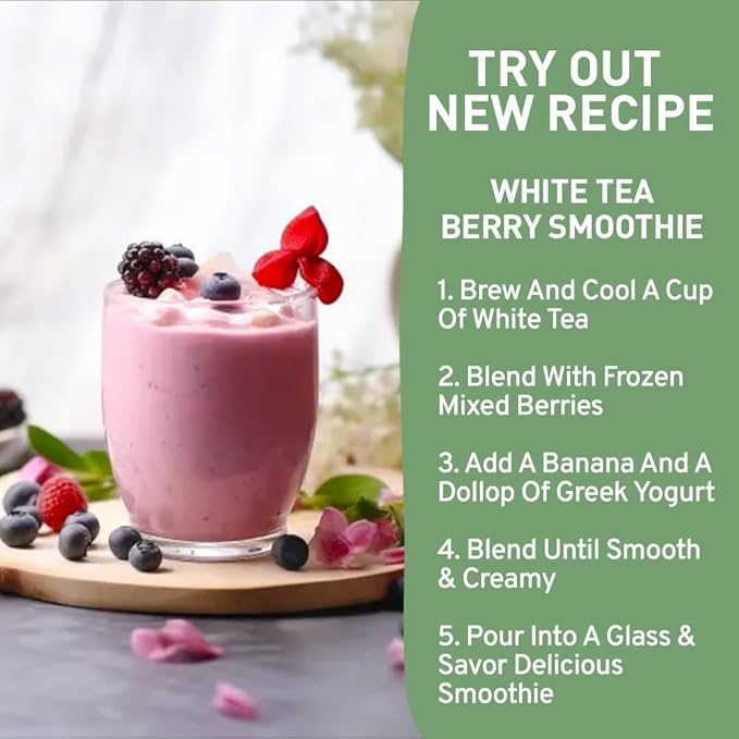 HANDPICK, Organic White Tea - 100 Tea Bags | USDA Organic, 100% Pure White Tea | Mild & Smooth | Packed in Eco-friendly Tea Bags