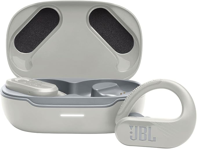 JBL Endurance Peak 3 - Dust and Water Proof (IP68) True Wireless Active Earbuds, Pure Bass Sound, Up to 50 Total Hours of Playback with Speed Charge, Ambient Aware & Talk Thru (White)