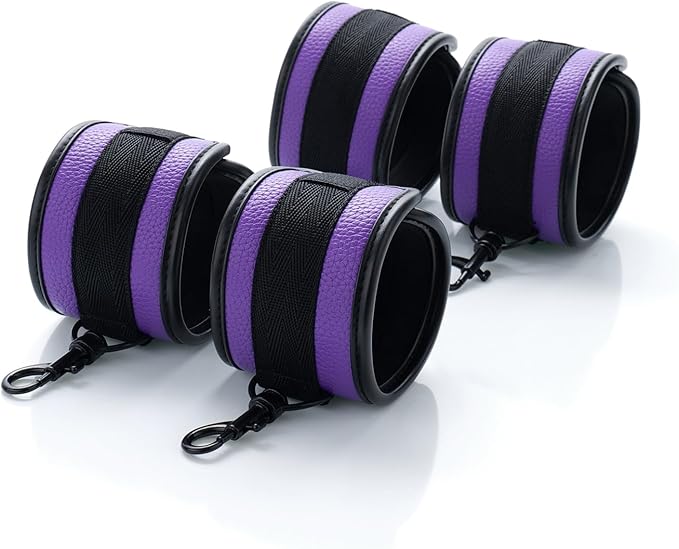 6pcs Black PU Adjustable Straps Sports Training Fitness Gear Home Yoga Set