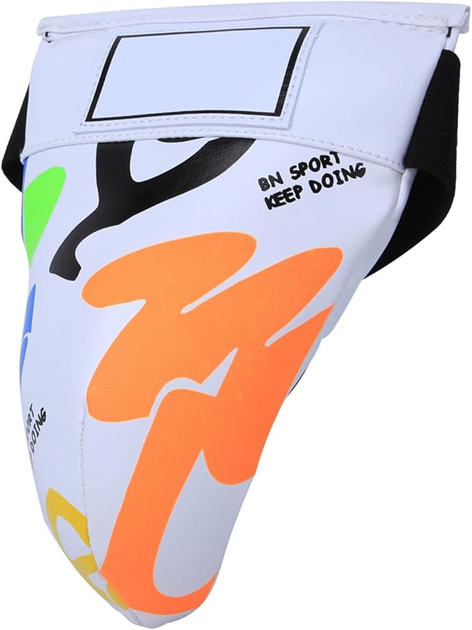 Groin Protector Boxing, Groin Guard Boxing, Children Boxing Groin Protector, for Boxing Taekwondo Muay Thai Training, White