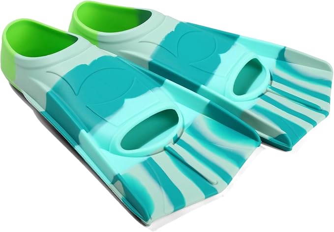 Kids Swim Fins,Short Kids Fins Youth Swimming Flippers for Lap Swimming Training for Children Girls Boys Beginners