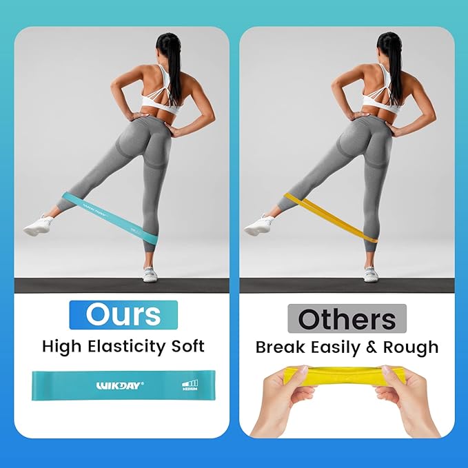 Resistance Bands for Working Out Exercise Loop Bands Workout Bands Set for Men Women Body Stretching, Crossfit Training, Home Workout, Physical Therapy, Booty Legs, Set of 5