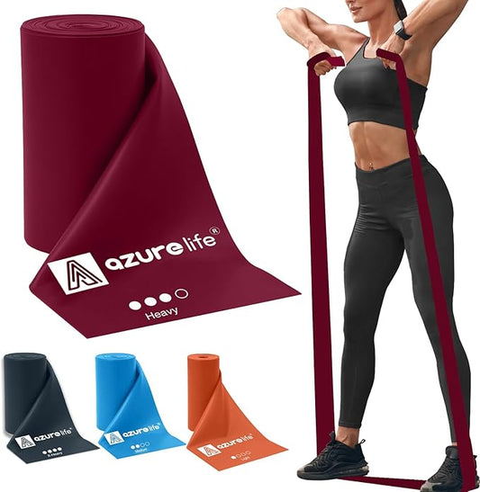 Professional 8 Yards Bulk Resistance Bands Rolls or 5,6,7 ft. Long Non-Latex Elastic Exercise Bands, Stretch Bands for PT, Yoga, Pilates, Rehab, at-Home or The Gym Workouts