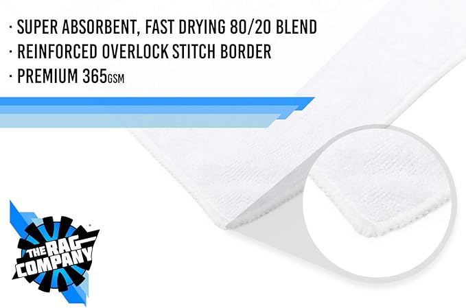 The Rag Company Microfiber Spa and Yoga Towel - Soft and Absorbent Towel for Gym, Spa, Exercise, Hotel, and Resort Use - Dries Fast - 16x27 inches - White, Ice Grey, Black, 6-Pack