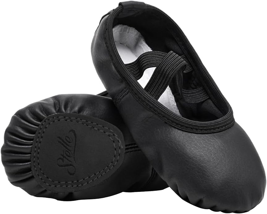 Stelle Ballet Shoes for Girls Toddler Ballet Slippers Soft Leather Boys Dance Shoes for Toddler/Little Kid/Big Kid