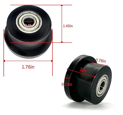 4-Pack Universal Gym Machine Roller Wheels - Heavy-Duty Black Plastic Rollers for Multi-Model Home Fitness Equipment, Direct Replacement for Worn Exercise Machine Components