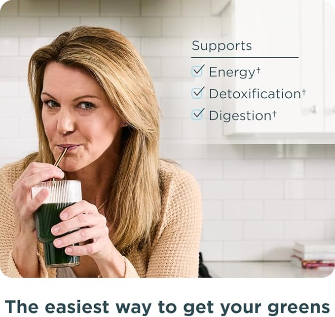 Ancient Nutrition SuperGreens Powder with Probiotics, Organic Berry Flavor Greens, Made from Real Fruits, Vegetables and Herbs, Digestive and Energy Support, 12 Servings, 3.2oz