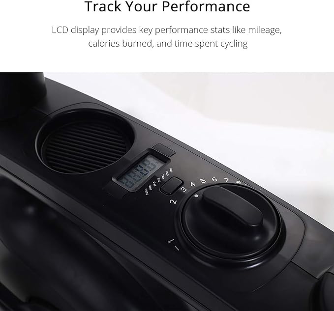 FLEXISPOT Exercise Bike with 2D Desktop, Space Saving Under Desk Bike with Removable Desk, Stationary Bikes Indoor Bikes with 300LBS Heavy Duty 8-Level Resistance Flywheel Optional LCD, V9PRO/V9MAX