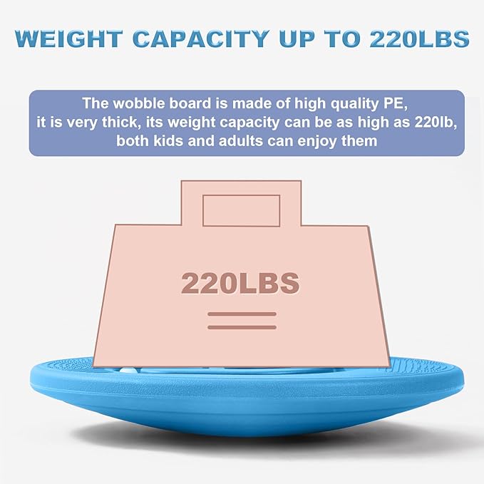 Balance Board for Kids with Maze - Plastic Wobble Board for Skiing Surfing Snowboard Training, Non-Slip Sensory Rocker Board for Toddlers 3-12, Core Strength Physical Therapy Equipment & Skateboard Balance Trainer