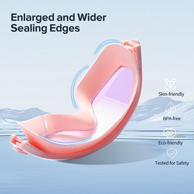 Adult Swimming Goggles,Leak-Proof,Anti-Fog Pool Glasses,Wide View Swim Goggles with Ear Plugs and Nose Clip