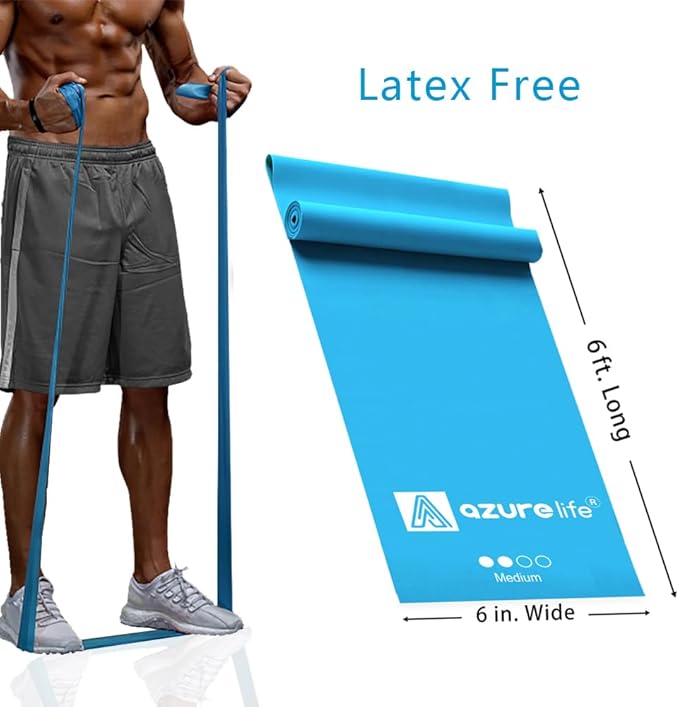 Professional 8 Yards Bulk Resistance Bands Rolls or 5,6,7 ft. Long Non-Latex Elastic Exercise Bands, Stretch Bands for PT, Yoga, Pilates, Rehab, at-Home or The Gym Workouts