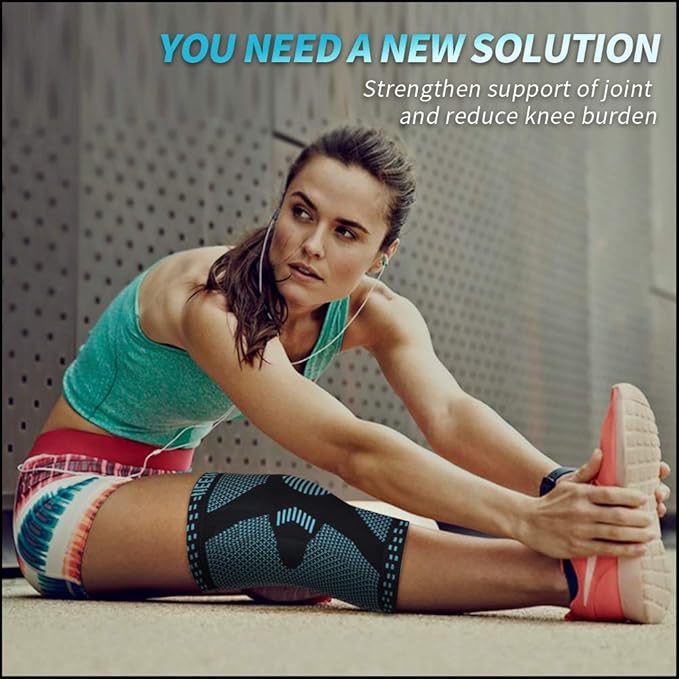 NEENCA Knee Brace for Women & Men, Medical Knee Support with Patella Pad & Side Stabilizers, Knee Compression Sleeve for Knee Pain, Meniscus Tear, ACL, Joint Pain, Runner, Workout - FSA/HSA Eligible