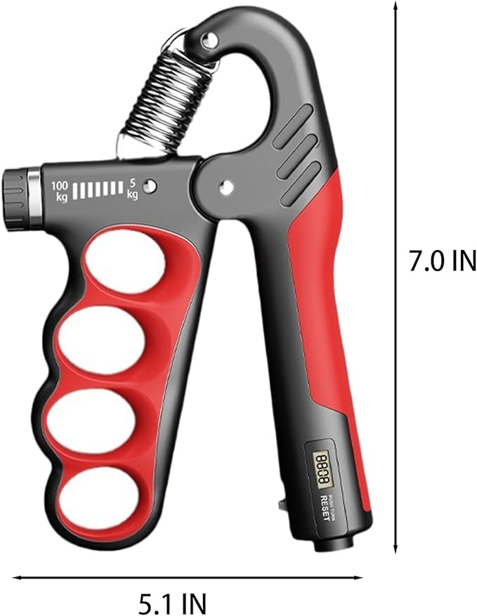 2PACK Grip Strength Trainer, 5-100KG (11-220 LB) Adjustable Resistance Forearm Hand Gripper Strengthener with Counter, Hand Wrist Exercise Workout Equipment for Home/Office Gym