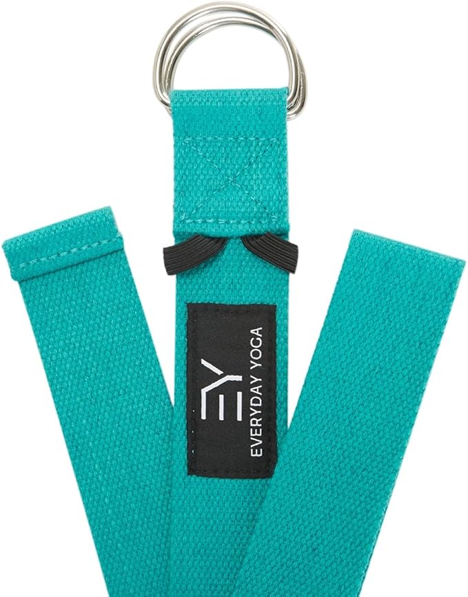 Everyday Yoga Super Strong Strap with Metal D-ring Buckle - Improve Flexibility, Stretching, and Physical Therapy Fitness.