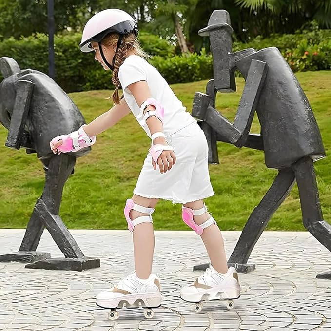 CHSSIH Roller Skate Shoes for Girls, Kids, Women, Men & Adults – Retractable Shoes with Wheels | Pop-Out High Roller Skating Shoes That Turn Into Sneaker Skates