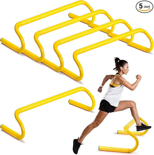 5 Pcs Speed Agility Training Hurdles Detachable Durable Equipment Plyometric and All Purpose Speed Training Hurdle Equipment for Athletes Soccer Basketball
