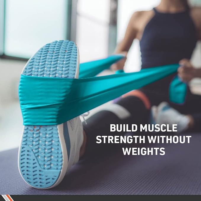 Body Sport Exercise Band, 50 yd. x 4 in. Roll, Medium Resistance - Home & Gym Fitness Equipment for Stretching, Strength Training & Physical Therapy (Orange)