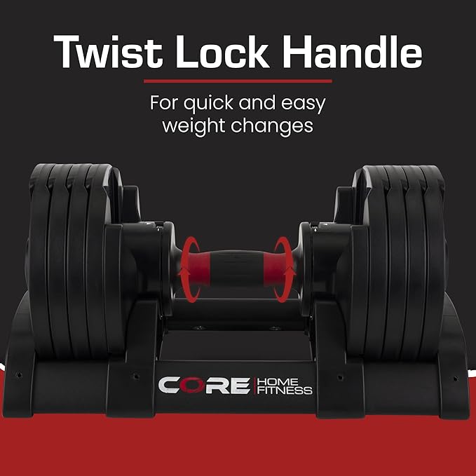 Core Fitness® Adjustable Dumbbell Weight Set by Affordable Dumbbells