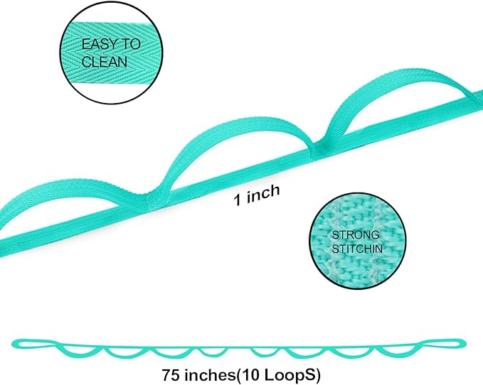 Premium Durable Stretch Straps with Loops, Stretching Strap for Physical Therapy, Multi-Loop Yoga Strap Fitness Exercise Strap for Yoga, Pilates, Dance, Flexibility&Exercise