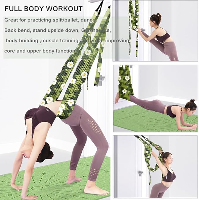 TOCO FREIDO Waist Back Leg Stretch Strap/Yoga Fitness Band, Leg Stretching Assist Trainer, Yoga Stretcher, Back Bend Split Inversion Strap for Fitness, Dance, Ballet, Gymnastics