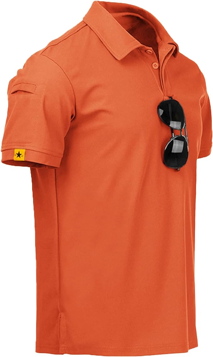 V VALANCH Mens Polo Shirts Short Sleeve Moisture Wicking Golf Polo Athletic Collared Shirt Tennis T-Shirt Tops