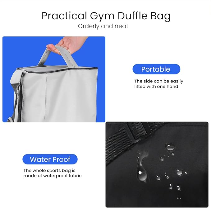 C&F BOGMOST Small Gym Bag for Women & Men,Small Lightweight Duffel Bag Carry On Bags Mini Duffel Travel Bag Waterproof Sports Bags for Workout/Sport/Travel, Yellow