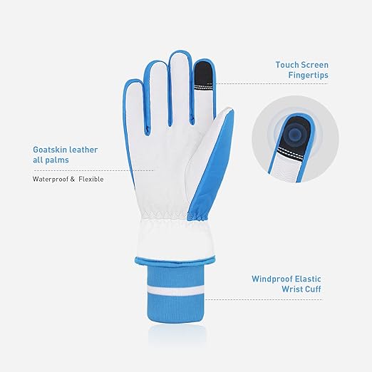 HANDLANDY Insulated Work Gloves Waterproof for Men Women, 3M Thinsulate Ski Gloves Winter Cold Weather Work Gloves Touchscreen (Small, Black)