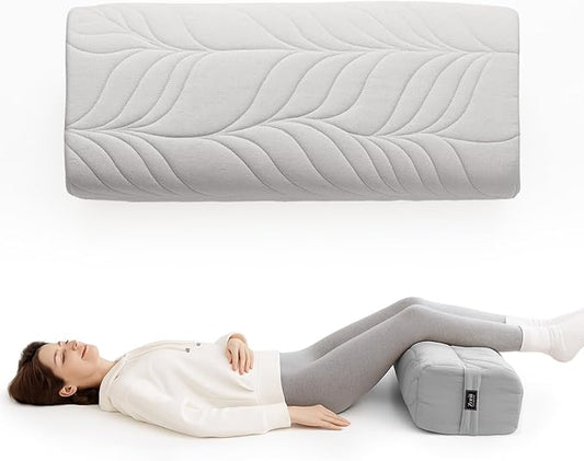 Zonli Yoga Bolster Pillow for Meditation & Restorative Yoga - Rectangular Support Cushion with Removable Cotton Cover & Carry Handle, 26"x11"x7"