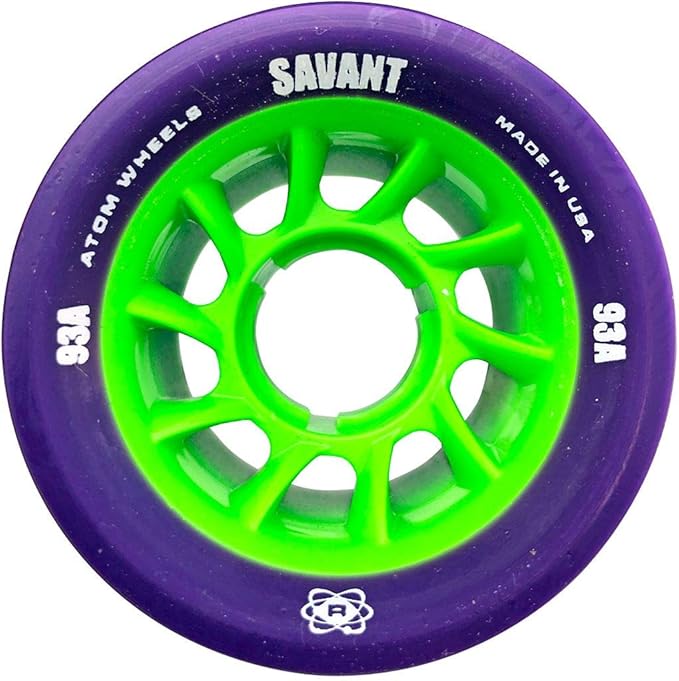 Atom Quad Wheels - Savant (62mmx40mm, Purple (93A), 4pk)