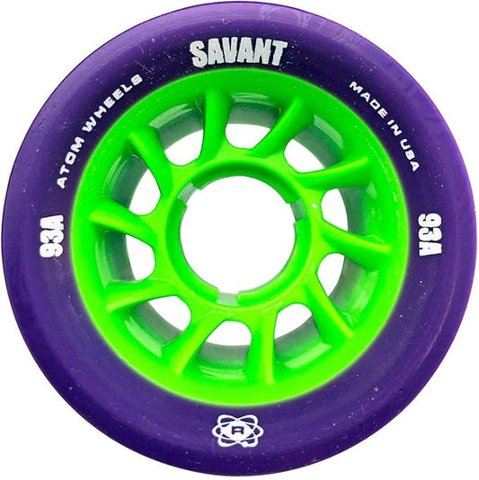 Atom Quad Wheels - Savant (62mmx40mm, Purple (93A), 8pk)