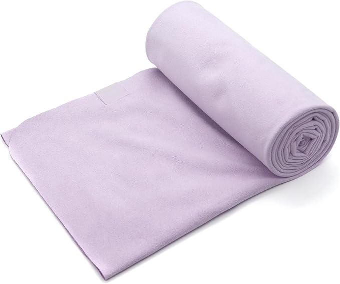 Eunzel Hot Yoga Towel, Super Absorbent Yoga Mat Towel Soft Suede Microfiber Non-Slip Towel for Bikram Pilates and Yoga Mats 72" x 26.5", Taro Purple