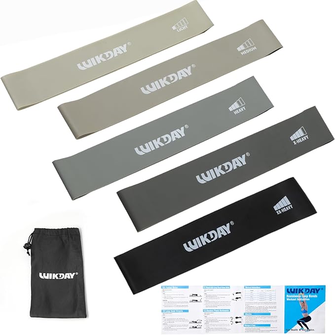 Resistance Bands for Working Out Exercise Loop Bands Workout Bands Set for Men Women Body Stretching, Crossfit Training, Home Workout, Physical Therapy, Booty Legs, Set of 5